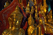 Inle Lake Myanmar. Pindaya, the famous Shwe Oo Min pagoda, a natural cave filled with thousands of gilded Buddha statues. 